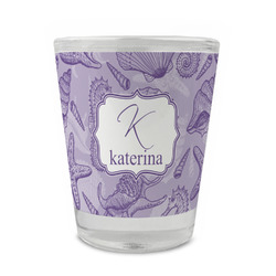 Sea Shells Glass Shot Glass - 1.5 oz - Set of 4 (Personalized)