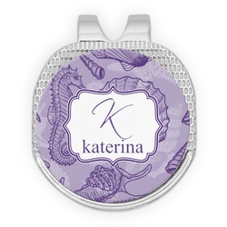 Sea Shells Golf Ball Marker - Hat Clip - Silver