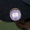 Sea Shells Golf Ball Marker Hat Clip - Gold - On Hat