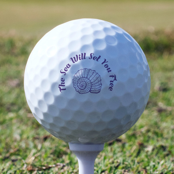 Sea Shells Golf Ball - Non-Branded - Tee