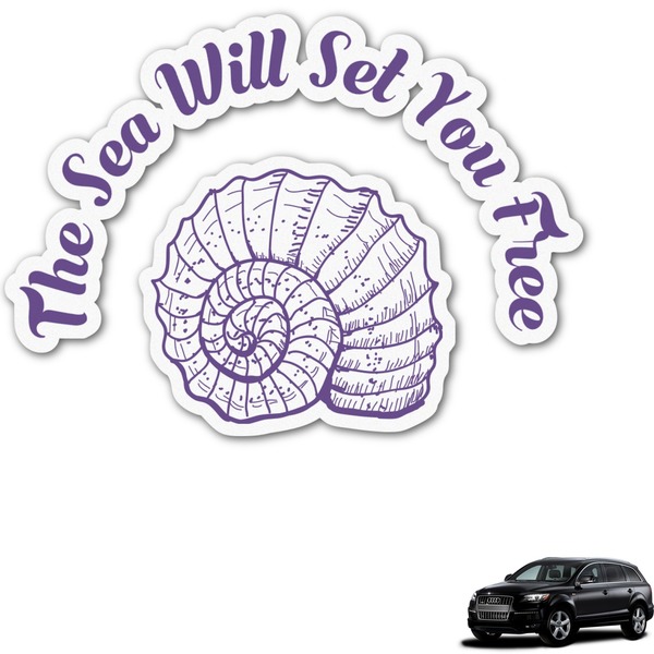 Custom Sea Shells Graphic Car Decal (Personalized)