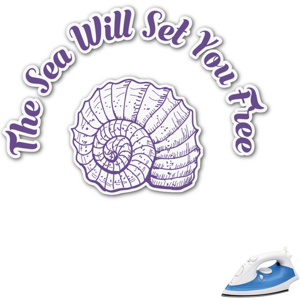 Custom Sea Shells Graphic Iron On Transfer - Up to 15"x15" (Personalized)