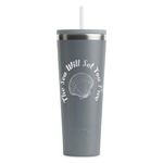 Sea Shells RTIC Everyday Tumbler with Straw - 28oz - Grey - Single-Sided (Personalized)