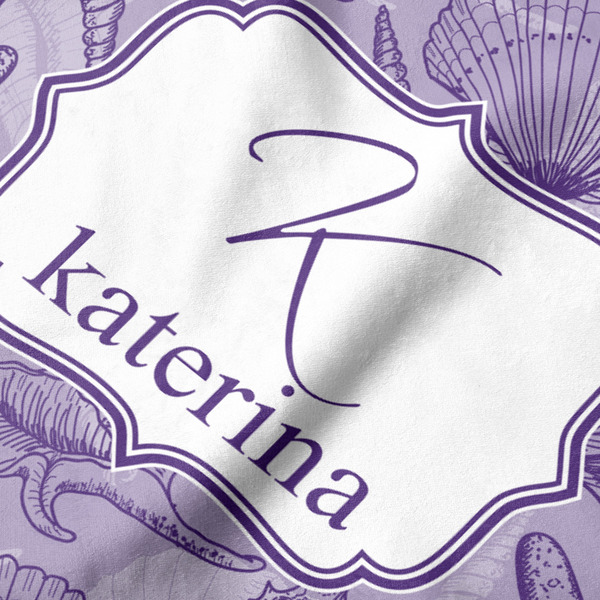 Sea Shells Hooded Baby Towel- Detail Close Up