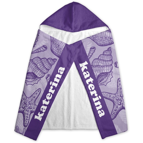 Sea Shells Hooded Towel - Folded