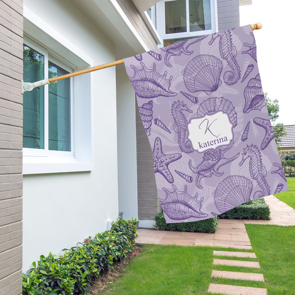 Sea Shells House Flags - Single Sided - LIFESTYLE