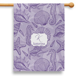 Sea Shells 28" House Flag (Personalized)