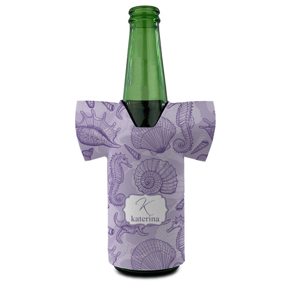 Sea Shells Jersey Bottle Cooler - FRONT (on bottle)