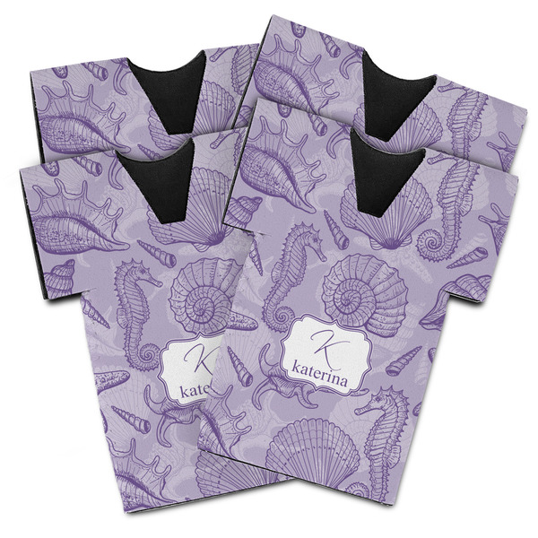 Sea Shells Jersey Bottle Cooler - Set of 4 - MAIN (flat)