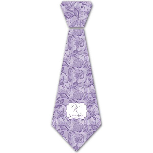 Custom Sea Shells Iron On Tie - 4 Sizes w/ Name and Initial