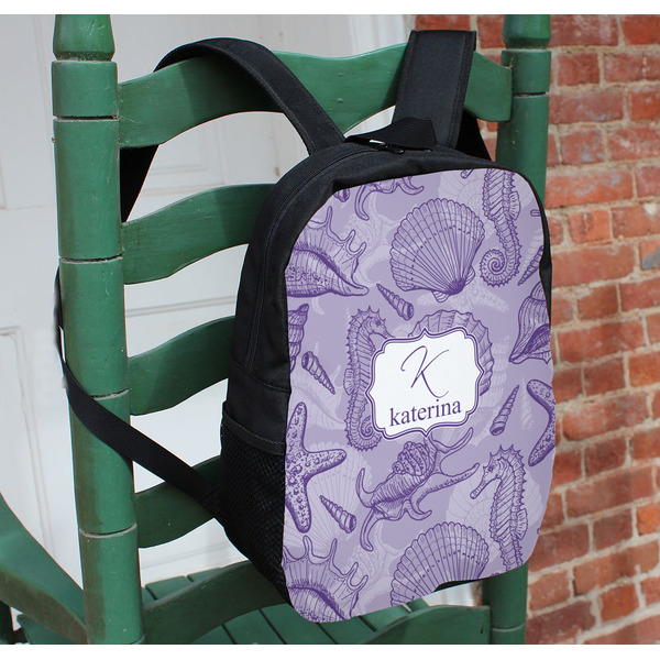 Sea Shells Kids Backpack - In Context