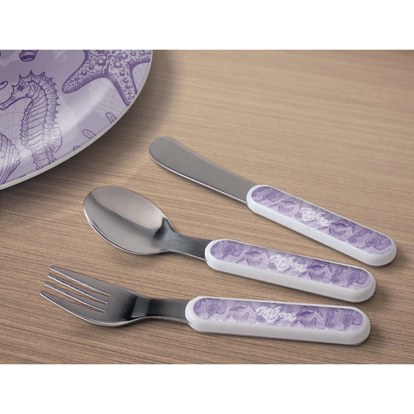 Sea Shells Kids Flatware w/ Plate