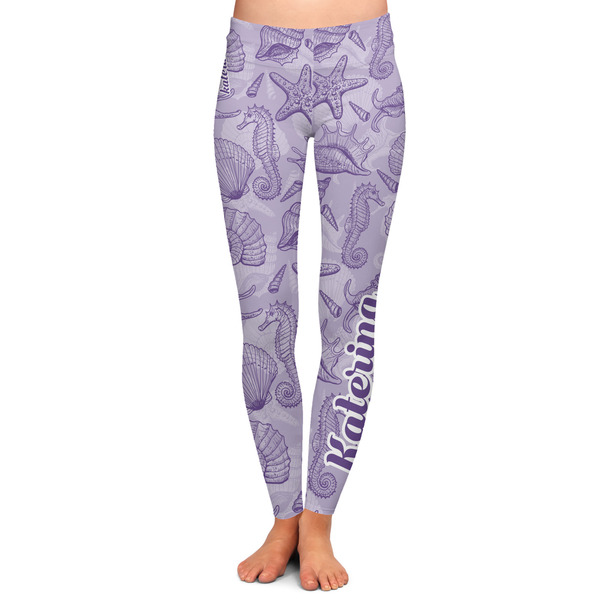 Custom Sea Shells Ladies Leggings - 2X-Large (Personalized)