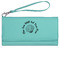 Sea Shells Ladies Wallet - Leather - Teal - Front View