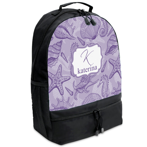 Custom Sea Shells Backpacks - Black (Personalized)