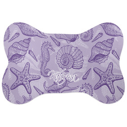 Sea Shells Bone Shaped Dog Food Mat (Personalized)