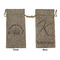 Sea Shells Large Burlap Gift Bag - Front & Back (Personalized)