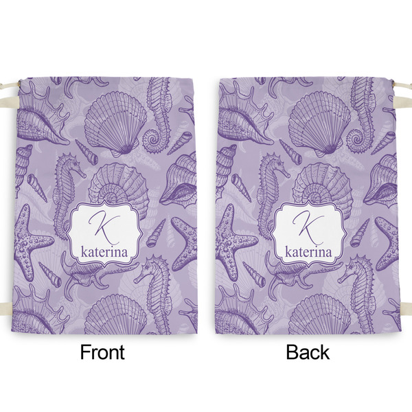 Sea Shells Large Laundry Bag - Front & Back View
