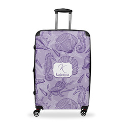 Sea Shells Suitcase - 28" Large - Checked w/ Name and Initial