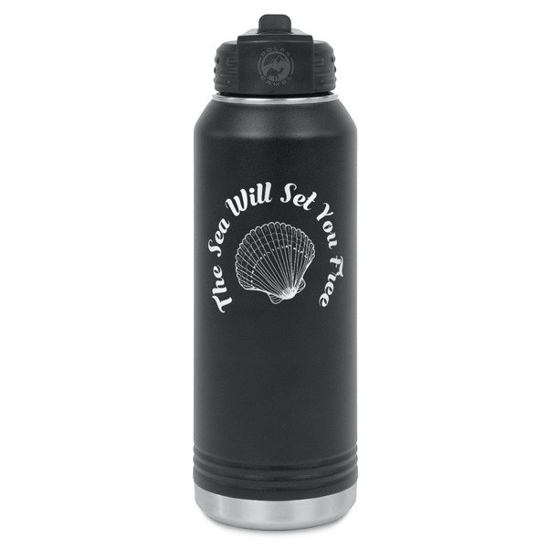 Custom Sea Shells Water Bottles - Laser Engraved (Personalized)