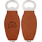 Sea Shells Leather Bar Bottle Opener - Front and Back (single sided)
