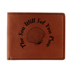 Sea Shells Leatherette Bifold Wallet (Personalized)