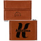 Sea Shells Leather Business Card Holder - Front Back
