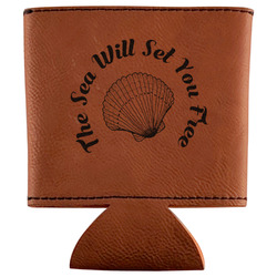 Sea Shells Leatherette Can Sleeve (Personalized)