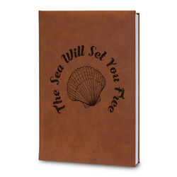 Sea Shells Leatherette Journal - Large - Double Sided (Personalized)