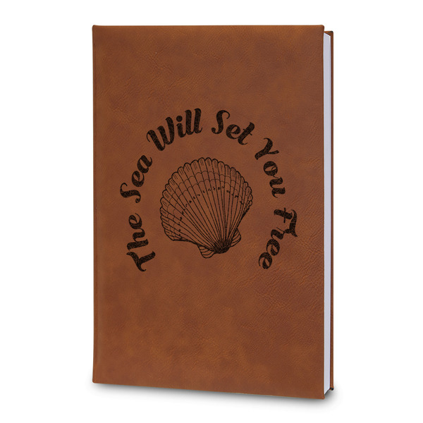 Custom Sea Shells Leatherette Journal - Large - Double Sided (Personalized)