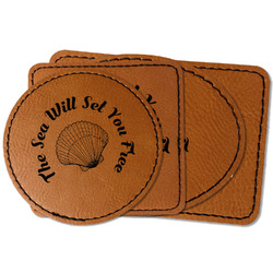 Sea Shells Faux Leather Iron On Patch (Personalized)