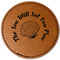 Sea Shells Faux Leather Iron On Patch - Round (Personalized)