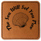 Sea Shells Faux Leather Iron On Patch - Square (Personalized)