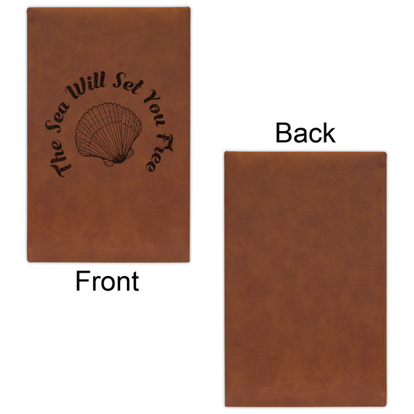 Sea Shells Leatherette Sketchbooks - Small - Single Sided - Front & Back View