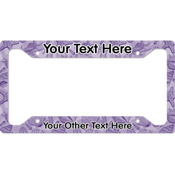 Custom Sea Shells License Plate Frame - Style A (Personalized)