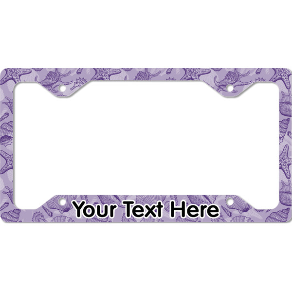 Custom Sea Shells License Plate Frame - Style C (Personalized)