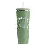 Sea Shells RTIC Everyday Tumbler with Straw - 28oz - Light Green - Single-Sided (Personalized)