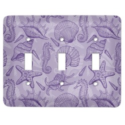 Sea Shells Light Switch Cover (3 Toggle Plate)