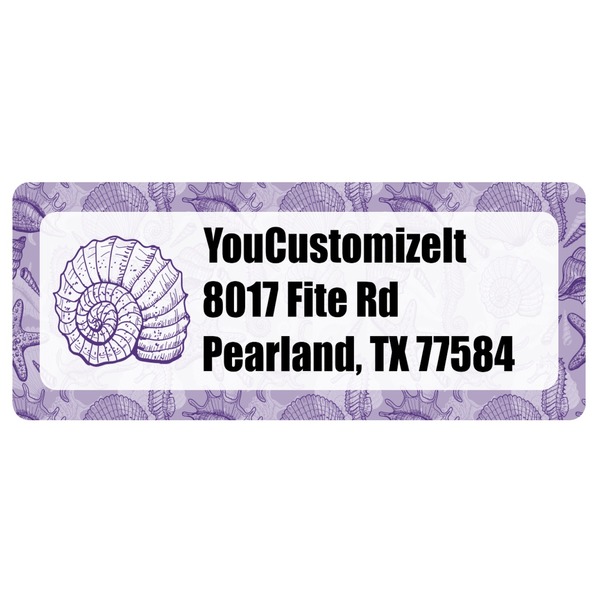 Custom Sea Shells Return Address Labels (Personalized)
