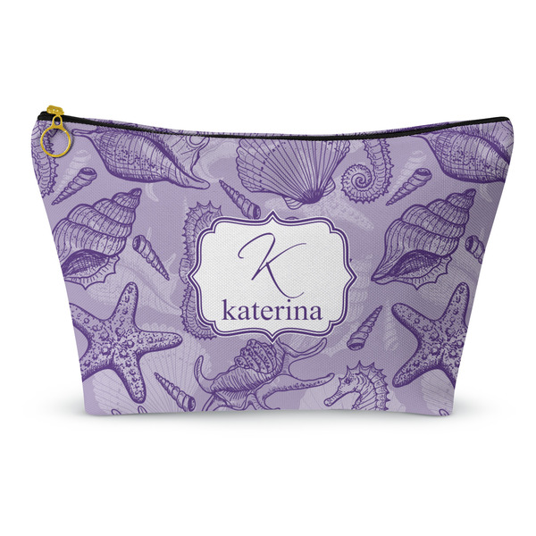 Custom Sea Shells Makeup Bag - Large - 12.5"x7" (Personalized)