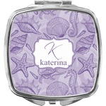 Sea Shells Compact Makeup Mirror (Personalized)