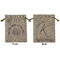 Sea Shells Medium Burlap Gift Bag - Front & Back (Personalized)