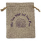 Sea Shells Medium Burlap Gift Bag - Front