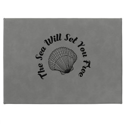 Sea Shells Medium Gift Box w/ Engraved Leather Lid (Personalized)