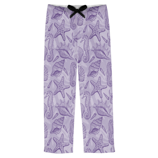 Custom Sea Shells Mens Pajama Pants - XS