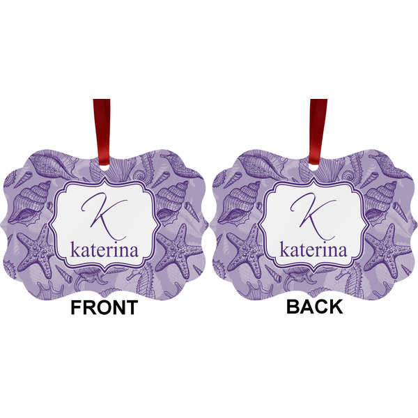 Sea Shells Metal Benilux Ornament - Front and Back (APPROVAL)