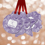 Sea Shells Metal Ornaments - Double Sided w/ Name and Initial