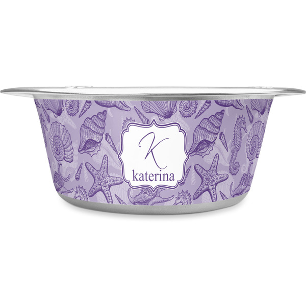 Custom Sea Shells Stainless Steel Dog Bowl - Small (Personalized)
