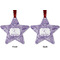 Sea Shells Metal Star Ornament - Front and Back