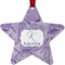 Sea Shells Metal Star Ornament - Double Sided w/ Name and Initial
